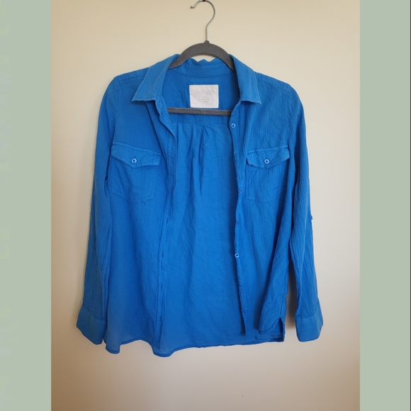 Sonoma Blue Button Down Shirt - Picture 1 of 5